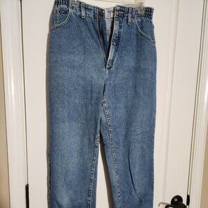 Vintage Lee Mom Jeans Womens 10 MED Tapered USA 90s High Waisted Grandma